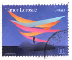 This is one of the two (different) stamps issued by the United Nations Transitional Administration on April 29, 