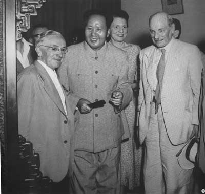 Mao Zedong met with Clement Attlee on august 24,1954 in Beijing 