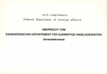 a notepaper of federal Department of Foreign Affairs